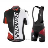 2016 Maillot Cyclisme Specialized Lumiere Noir et Blanc Manches Courtes et Cuissard