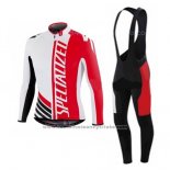 2016 Maillot Cyclisme Specialized Ml Rouge Noir Manches Longues et Cuissard