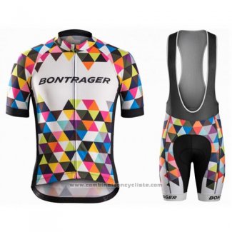 2016 Maillot Cyclisme Trek Bontrager Noir et Blanc Manches Courtes et Cuissard