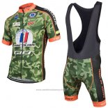 2017 Maillot Cyclisme Armee De Terre Camouflage Manches Courtes et Cuissard