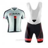 2017 Maillot Cyclisme Biemme Identity Blanc et Rouge Manches Courtes et Cuissard