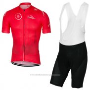 2017 Maillot Cyclisme Dubai Tour Profond Rouge Manches Courtes et Cuissard