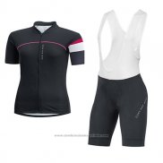 2017 Maillot Cyclisme Femme Gore Bike Wear Noir Manches Courtes et Cuissard