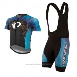 2017 Maillot Cyclisme Pearl Izumi Bleu et Noir Manches Courtes et Cuissard