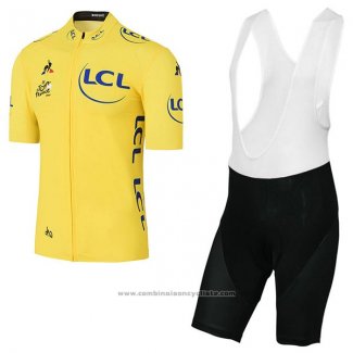 2017 Maillot Cyclisme Tour de France Jaune Manches Courtes et Cuissard