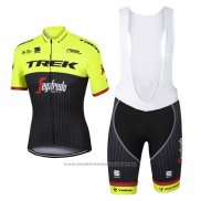 2017 Maillot Cyclisme Trek Segafredo Vert et Noir Manches Courtes et Cuissard