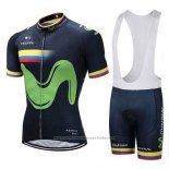 2018 Maillot Cyclisme Movistar Champion Colombia Manches Courtes et Cuissard