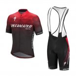 2018 Maillot Cyclisme Specialized Rouge Noir Blanc Manches Courtes et Cuissard(1)