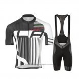 2019 Maillot Cyclisme Lungo Ao Noir Blanc Manches Courtes et Cuissard