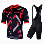 2019 Maillot Cyclisme Nalini Descesa 2.0 Noir Rouge Manches Courtes et Cuissard