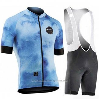 2019 Maillot Cyclisme Northwave Bleu Manches Courtes et Cuissard