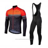 2020 Maillot Cyclisme Nalini Orange Noir Manches Longues et Cuissard