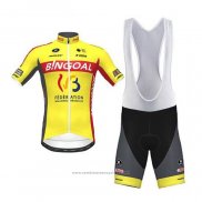 2020 Maillot Cyclisme Wallonie Bruxelles Jaune Rouge Manches Courtes et Cuissard