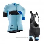 2021 Maillot Cyclisme Orbea Bleu Clair Manches Courtes et Cuissard