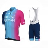 2022 Maillot Cyclisme ALE Bleu Rose Manches Courtes et Cuissard