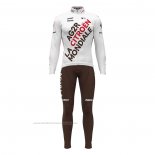 2022 Maillot Cyclisme Ag2r La Mondiale Blanc Manches Longues et Cuissard