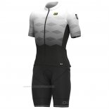 2023 Maillot Cyclisme ALE Blanc Manches Courtes Et Cuissard