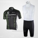 2010 Maillot Cyclisme Cannondale Noir Manches Courtes et Cuissard