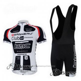 2011 Maillot Cyclisme BMC Blanc et Noir Manches Courtes et Cuissard