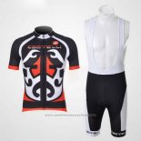 2011 Maillot Cyclisme Castelli Rouge et Noir Manches Courtes et Cuissard