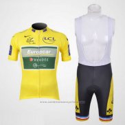 2011 Maillot Cyclisme Europcar Lider Jaune Manches Courtes et Cuissard