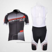 2012 Maillot Cyclisme Northwave Noir et Gris Manches Courtes et Cuissard