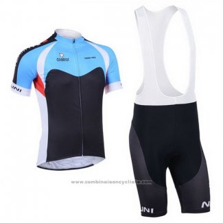 2013 Maillot Cyclisme Nalini Noir et Azur Manches Courtes et Cuissard