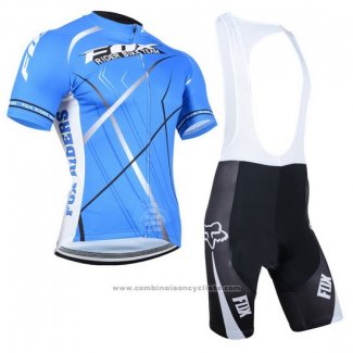 2014 Maillot Cyclisme Fox Azur Manches Courtes et Cuissard