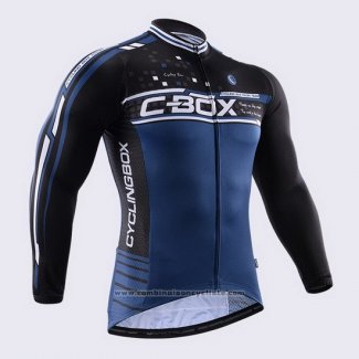 2015 Maillot Cyclisme Fox Cyclingbox Bleu Manches Longues et Cuissard