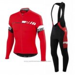 2015 Maillot Cyclisme Specialized Profond Rouge Manches Longues et Cuissard