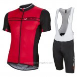 2016 Maillot Cyclisme Nalini Fonce Rouge Manches Courtes et Cuissard