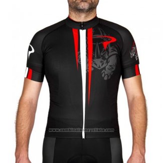 2016 Maillot Cyclisme Pinarello Rouge et Noir Manches Courtes et Cuissard