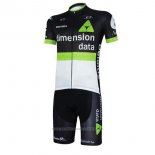 2017 Maillot Cyclisme Dimension Data Blanc et Noir Manches Courtes et Cuissard