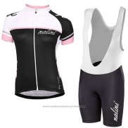 2017 Maillot Cyclisme Femme Nalini Blanc et Noir Manches Courtes et Cuissard