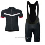 2017 Maillot Cyclisme Femme Vaude Noir Manches Courtes et Cuissard