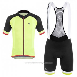 2017 Maillot Cyclisme Giordana Jaune Manches Courtes et Cuissard