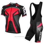 2017 Maillot Cyclisme Nalini Salorno Noir et Rouge Manches Courtes et Cuissard