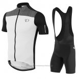 2017 Maillot Cyclisme Pearl Izumi Blanc et Noir Manches Courtes et Cuissard