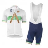 2018 2019 Maillot Cyclisme Aqua Blue Sport Champion Irlande Manches Courtes et Cuissard