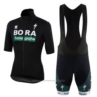 2018 Maillot Cyclisme Bora Noir Manches Courtes et Cuissard