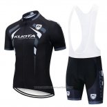 2019 Maillot Cyclisme Kuota Noir Blanc Manches Courtes et Cuissard