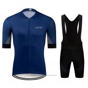 2020 Maillot Cyclisme Le Col Fonce Bleu Manches Courtes et Cuissard