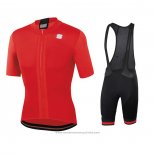 2020 Maillot Cyclisme Sportful Rouge Manches Courtes et Cuissard