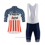 2020 Maillot Cyclisme Trek Segafredo Champion Etats-unis Manches Courtes et Cuissard