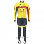 2020 Maillot Cyclisme Wallonie Bruxelles Jaune Rouge Manches Longues et Cuissard