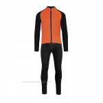 2021 Maillot Cyclisme Assos Orange Manches Longues et Cuissard