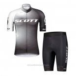 2021 Maillot Cyclisme Scott Blanc Manches Courtes et Cuissard