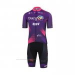 2022 Maillot Cyclisme Burgos BH Violet Fuchsia Manches Courtes et Cuissard