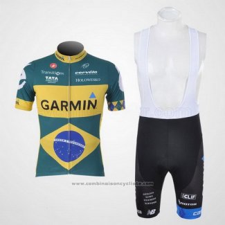 2011 Maillot Cyclisme Garmin Champion Bresil Manches Courtes et Cuissard