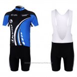 2011 Maillot Cyclisme Giant Bleu Manches Courtes et Cuissard